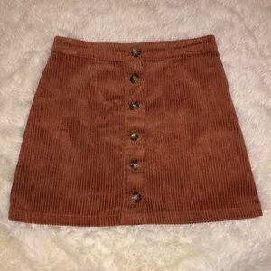 Forever 21 Corduroy Button Down Skirt